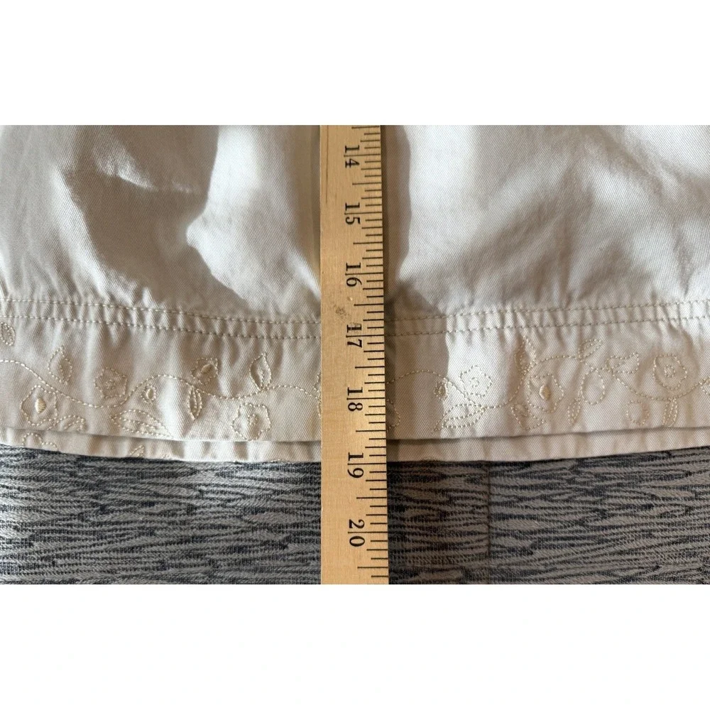 BILL BLASS SPORT Size 8 White Embellished Skort 100% Cotton